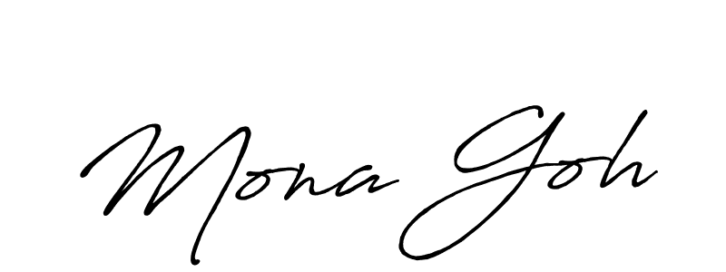 Make a beautiful signature design for name Mona Goh. With this signature (Antro_Vectra_Bolder) style, you can create a handwritten signature for free. Mona Goh signature style 7 images and pictures png