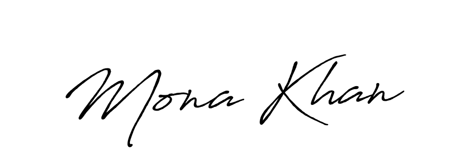 How to make Mona Khan name signature. Use Antro_Vectra_Bolder style for creating short signs online. This is the latest handwritten sign. Mona Khan signature style 7 images and pictures png