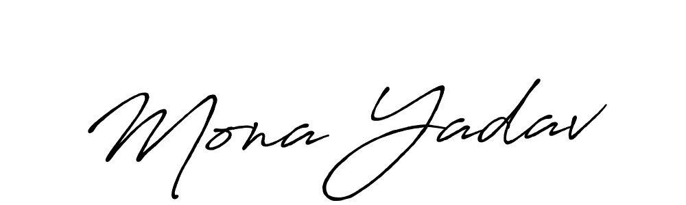 How to make Mona Yadav signature? Antro_Vectra_Bolder is a professional autograph style. Create handwritten signature for Mona Yadav name. Mona Yadav signature style 7 images and pictures png