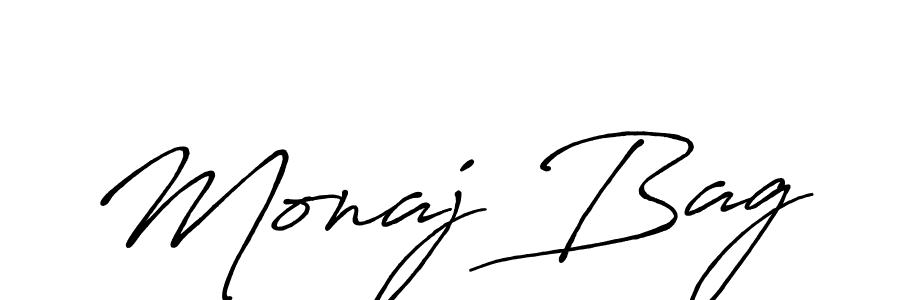 Also You can easily find your signature by using the search form. We will create Monaj Bag name handwritten signature images for you free of cost using Antro_Vectra_Bolder sign style. Monaj Bag signature style 7 images and pictures png