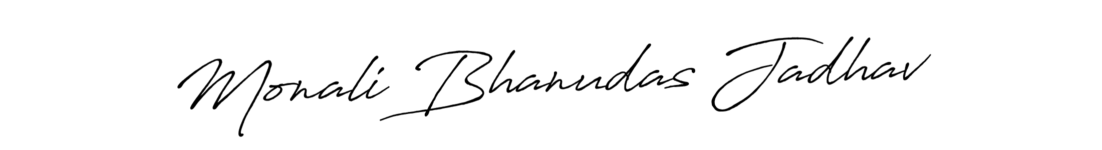 Use a signature maker to create a handwritten signature online. With this signature software, you can design (Antro_Vectra_Bolder) your own signature for name Monali Bhanudas Jadhav. Monali Bhanudas Jadhav signature style 7 images and pictures png