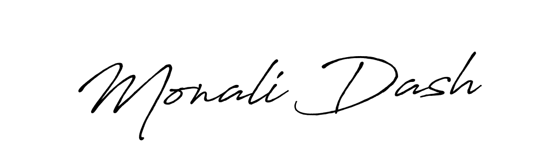 Design your own signature with our free online signature maker. With this signature software, you can create a handwritten (Antro_Vectra_Bolder) signature for name Monali Dash. Monali Dash signature style 7 images and pictures png