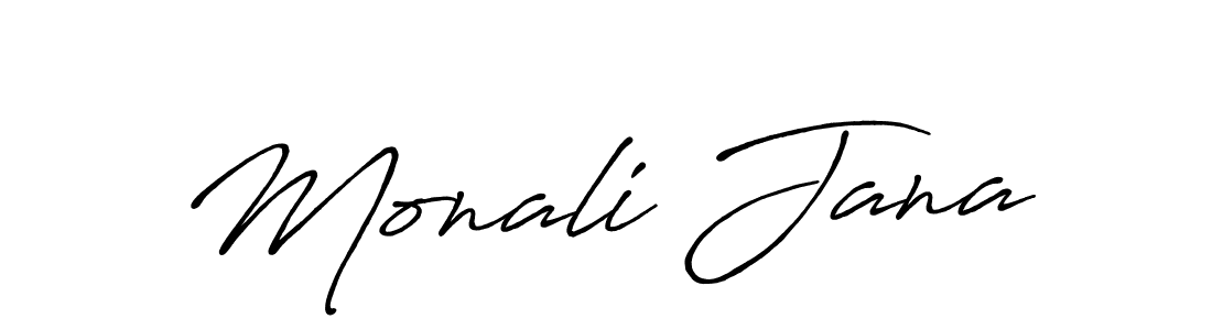 Design your own signature with our free online signature maker. With this signature software, you can create a handwritten (Antro_Vectra_Bolder) signature for name Monali Jana. Monali Jana signature style 7 images and pictures png