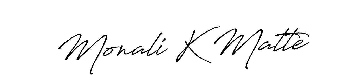 if you are searching for the best signature style for your name Monali K Matte. so please give up your signature search. here we have designed multiple signature styles  using Antro_Vectra_Bolder. Monali K Matte signature style 7 images and pictures png