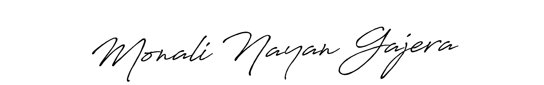 How to Draw Monali Nayan Gajera signature style? Antro_Vectra_Bolder is a latest design signature styles for name Monali Nayan Gajera. Monali Nayan Gajera signature style 7 images and pictures png