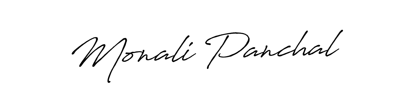 Design your own signature with our free online signature maker. With this signature software, you can create a handwritten (Antro_Vectra_Bolder) signature for name Monali Panchal. Monali Panchal signature style 7 images and pictures png