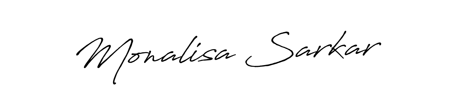 Design your own signature with our free online signature maker. With this signature software, you can create a handwritten (Antro_Vectra_Bolder) signature for name Monalisa Sarkar. Monalisa Sarkar signature style 7 images and pictures png