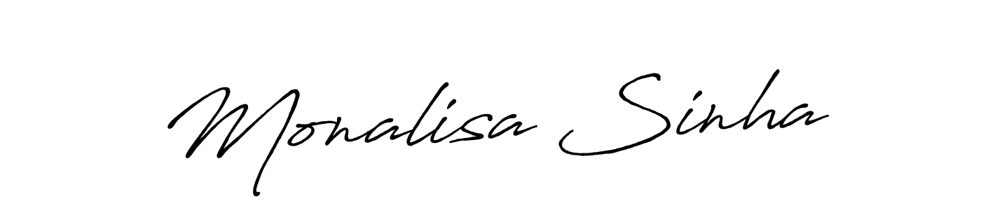 Also we have Monalisa Sinha name is the best signature style. Create professional handwritten signature collection using Antro_Vectra_Bolder autograph style. Monalisa Sinha signature style 7 images and pictures png