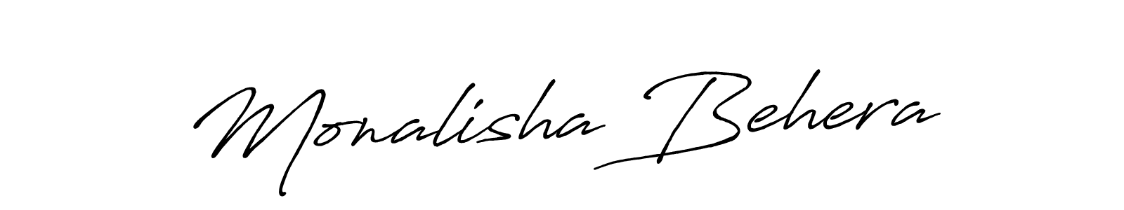 How to make Monalisha Behera name signature. Use Antro_Vectra_Bolder style for creating short signs online. This is the latest handwritten sign. Monalisha Behera signature style 7 images and pictures png