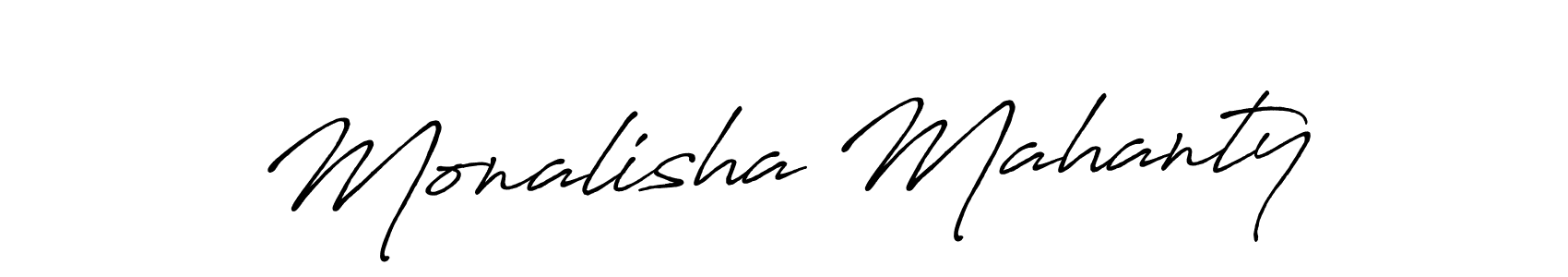Create a beautiful signature design for name Monalisha Mahanty. With this signature (Antro_Vectra_Bolder) fonts, you can make a handwritten signature for free. Monalisha Mahanty signature style 7 images and pictures png