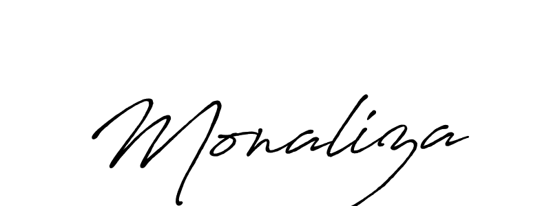 Also You can easily find your signature by using the search form. We will create Monaliza name handwritten signature images for you free of cost using Antro_Vectra_Bolder sign style. Monaliza signature style 7 images and pictures png