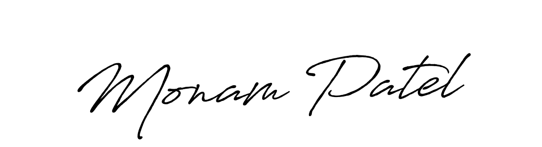 if you are searching for the best signature style for your name Monam Patel. so please give up your signature search. here we have designed multiple signature styles  using Antro_Vectra_Bolder. Monam Patel signature style 7 images and pictures png