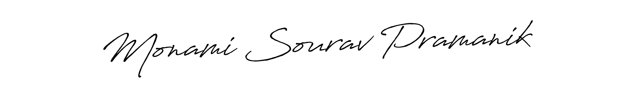 Monami Sourav Pramanik stylish signature style. Best Handwritten Sign (Antro_Vectra_Bolder) for my name. Handwritten Signature Collection Ideas for my name Monami Sourav Pramanik. Monami Sourav Pramanik signature style 7 images and pictures png