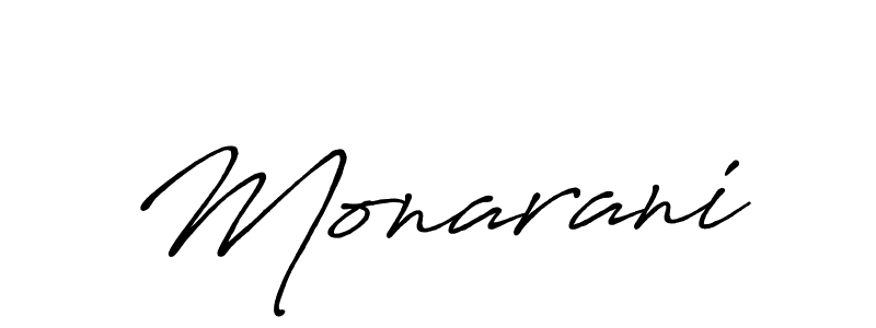 Use a signature maker to create a handwritten signature online. With this signature software, you can design (Antro_Vectra_Bolder) your own signature for name Monarani. Monarani signature style 7 images and pictures png