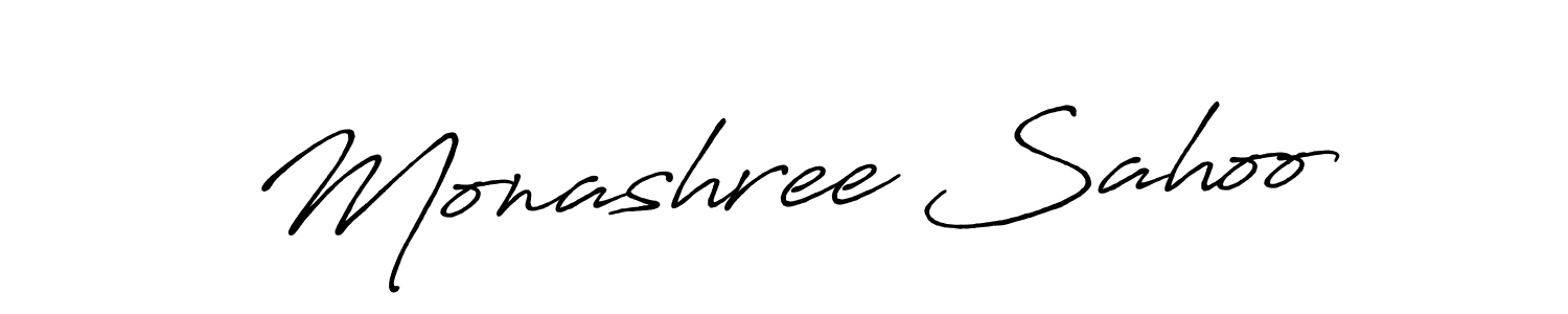 Antro_Vectra_Bolder is a professional signature style that is perfect for those who want to add a touch of class to their signature. It is also a great choice for those who want to make their signature more unique. Get Monashree Sahoo name to fancy signature for free. Monashree Sahoo signature style 7 images and pictures png