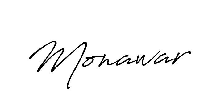 Use a signature maker to create a handwritten signature online. With this signature software, you can design (Antro_Vectra_Bolder) your own signature for name Monawar. Monawar signature style 7 images and pictures png