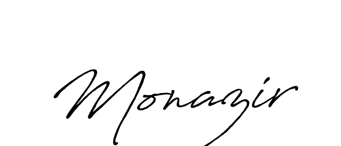Create a beautiful signature design for name Monazir. With this signature (Antro_Vectra_Bolder) fonts, you can make a handwritten signature for free. Monazir signature style 7 images and pictures png