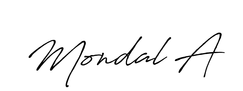 Also You can easily find your signature by using the search form. We will create Mondal A name handwritten signature images for you free of cost using Antro_Vectra_Bolder sign style. Mondal A signature style 7 images and pictures png