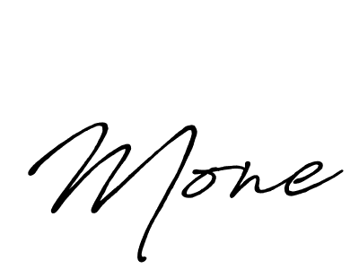 Mone stylish signature style. Best Handwritten Sign (Antro_Vectra_Bolder) for my name. Handwritten Signature Collection Ideas for my name Mone. Mone signature style 7 images and pictures png