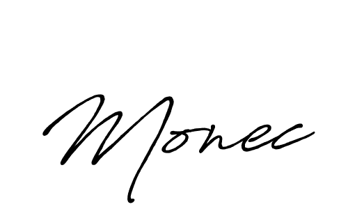 Monec stylish signature style. Best Handwritten Sign (Antro_Vectra_Bolder) for my name. Handwritten Signature Collection Ideas for my name Monec. Monec signature style 7 images and pictures png