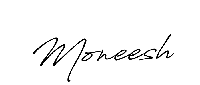 Moneesh stylish signature style. Best Handwritten Sign (Antro_Vectra_Bolder) for my name. Handwritten Signature Collection Ideas for my name Moneesh. Moneesh signature style 7 images and pictures png