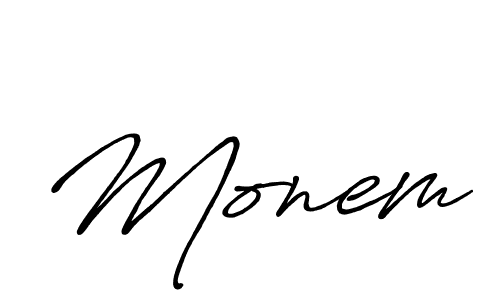 How to make Monem signature? Antro_Vectra_Bolder is a professional autograph style. Create handwritten signature for Monem name. Monem signature style 7 images and pictures png