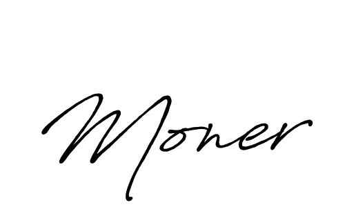 Use a signature maker to create a handwritten signature online. With this signature software, you can design (Antro_Vectra_Bolder) your own signature for name Moner. Moner signature style 7 images and pictures png
