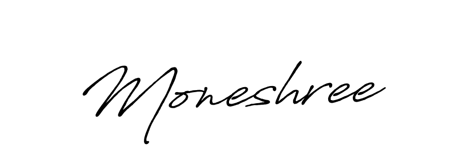 Make a beautiful signature design for name Moneshree. With this signature (Antro_Vectra_Bolder) style, you can create a handwritten signature for free. Moneshree signature style 7 images and pictures png