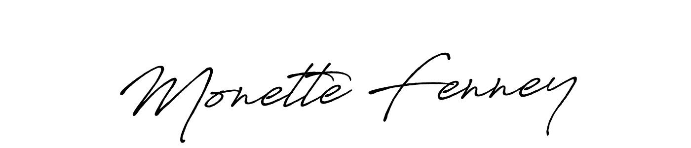 Make a beautiful signature design for name Monette Fenney. With this signature (Antro_Vectra_Bolder) style, you can create a handwritten signature for free. Monette Fenney signature style 7 images and pictures png