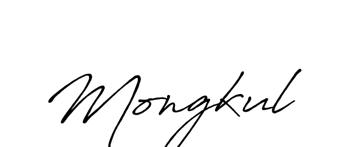 Make a beautiful signature design for name Mongkul. With this signature (Antro_Vectra_Bolder) style, you can create a handwritten signature for free. Mongkul signature style 7 images and pictures png