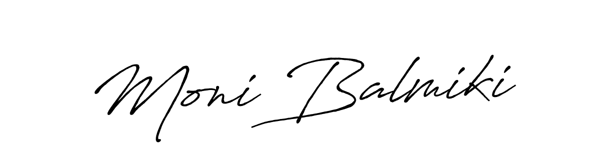 if you are searching for the best signature style for your name Moni Balmiki. so please give up your signature search. here we have designed multiple signature styles  using Antro_Vectra_Bolder. Moni Balmiki signature style 7 images and pictures png