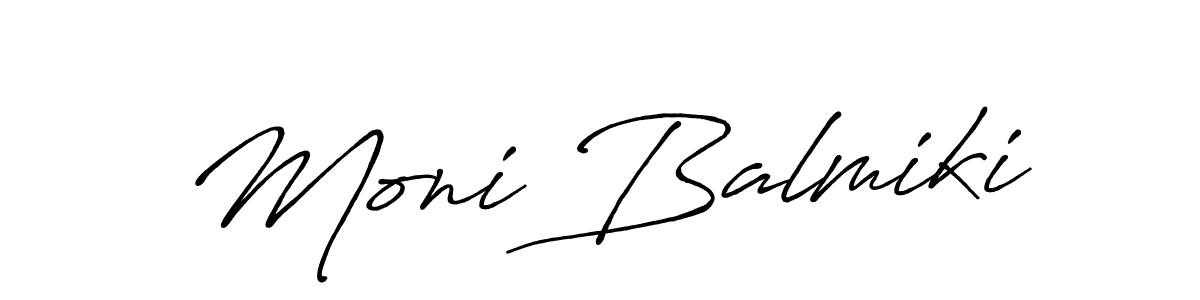 if you are searching for the best signature style for your name Moni Balmiki. so please give up your signature search. here we have designed multiple signature styles  using Antro_Vectra_Bolder. Moni Balmiki signature style 7 images and pictures png