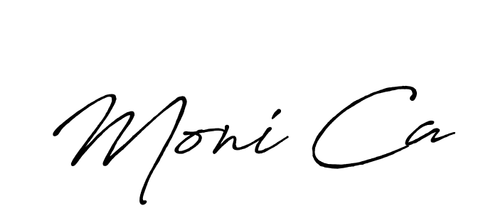 Make a beautiful signature design for name Moni Ca. With this signature (Antro_Vectra_Bolder) style, you can create a handwritten signature for free. Moni Ca signature style 7 images and pictures png