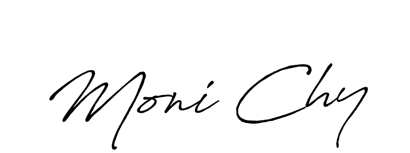 Make a beautiful signature design for name Moni Chy. With this signature (Antro_Vectra_Bolder) style, you can create a handwritten signature for free. Moni Chy signature style 7 images and pictures png