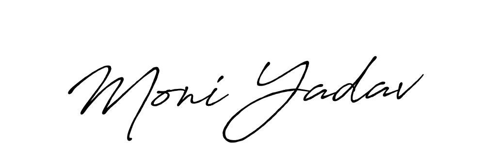 Similarly Antro_Vectra_Bolder is the best handwritten signature design. Signature creator online .You can use it as an online autograph creator for name Moni Yadav. Moni Yadav signature style 7 images and pictures png