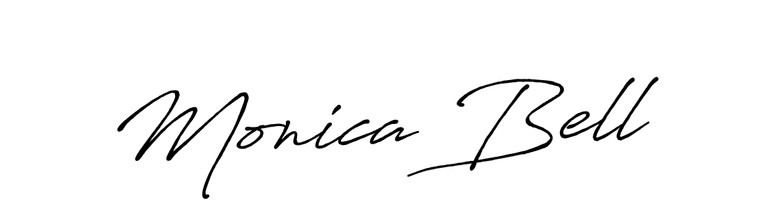 Use a signature maker to create a handwritten signature online. With this signature software, you can design (Antro_Vectra_Bolder) your own signature for name Monica Bell. Monica Bell signature style 7 images and pictures png