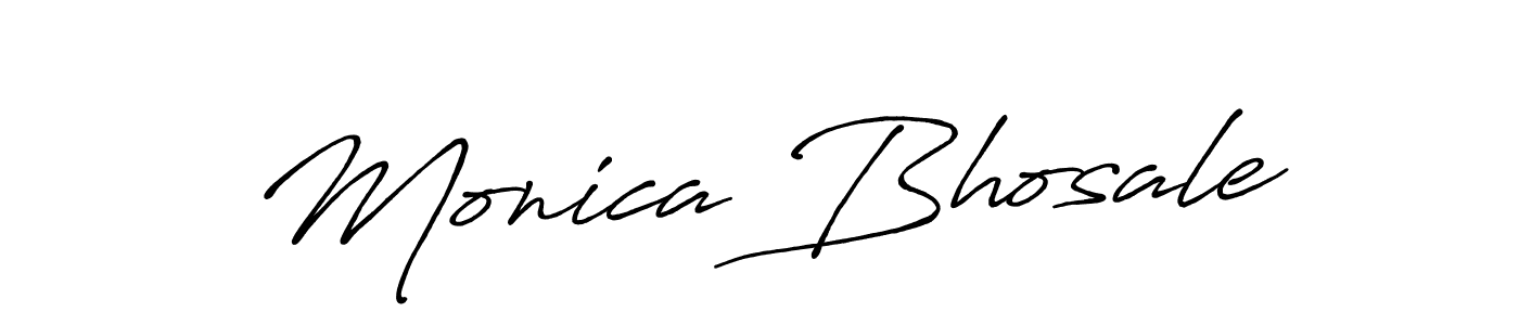Create a beautiful signature design for name Monica Bhosale. With this signature (Antro_Vectra_Bolder) fonts, you can make a handwritten signature for free. Monica Bhosale signature style 7 images and pictures png