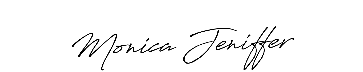 Design your own signature with our free online signature maker. With this signature software, you can create a handwritten (Antro_Vectra_Bolder) signature for name Monica Jeniffer. Monica Jeniffer signature style 7 images and pictures png