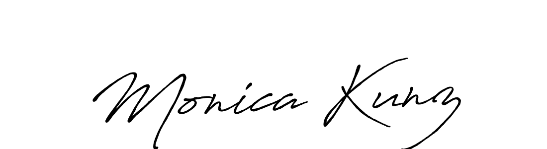 Monica Kunz stylish signature style. Best Handwritten Sign (Antro_Vectra_Bolder) for my name. Handwritten Signature Collection Ideas for my name Monica Kunz. Monica Kunz signature style 7 images and pictures png