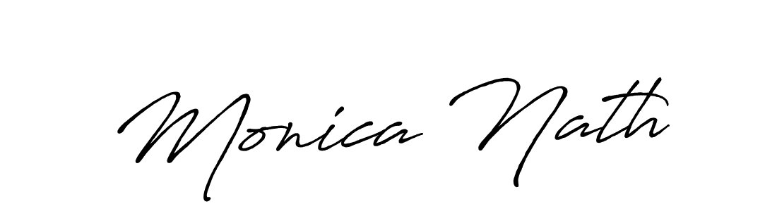 Make a beautiful signature design for name Monica Nath. With this signature (Antro_Vectra_Bolder) style, you can create a handwritten signature for free. Monica Nath signature style 7 images and pictures png
