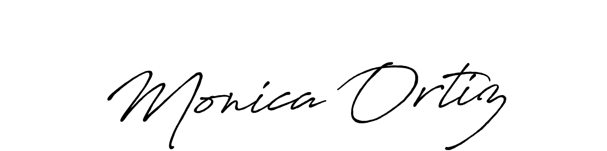 How to make Monica Ortiz name signature. Use Antro_Vectra_Bolder style for creating short signs online. This is the latest handwritten sign. Monica Ortiz signature style 7 images and pictures png