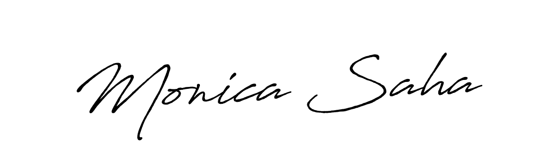 Also we have Monica Saha name is the best signature style. Create professional handwritten signature collection using Antro_Vectra_Bolder autograph style. Monica Saha signature style 7 images and pictures png