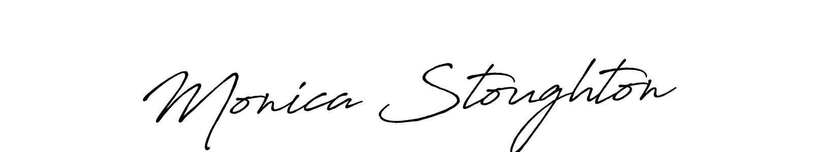 How to make Monica Stoughton signature? Antro_Vectra_Bolder is a professional autograph style. Create handwritten signature for Monica Stoughton name. Monica Stoughton signature style 7 images and pictures png