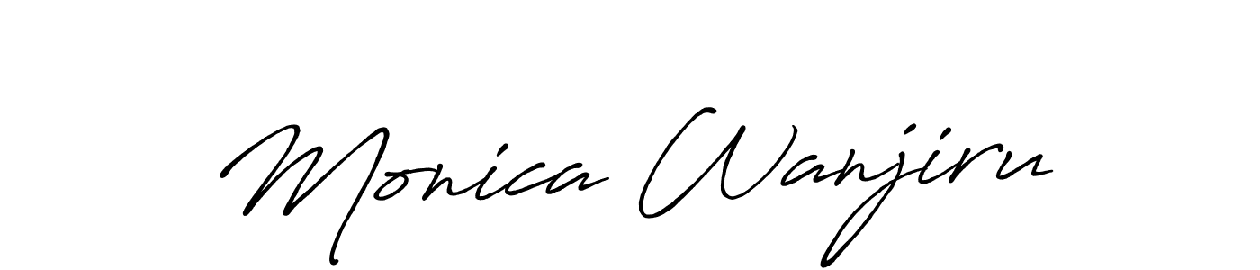 Monica Wanjiru stylish signature style. Best Handwritten Sign (Antro_Vectra_Bolder) for my name. Handwritten Signature Collection Ideas for my name Monica Wanjiru. Monica Wanjiru signature style 7 images and pictures png