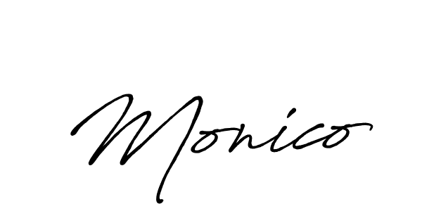 Create a beautiful signature design for name Monico. With this signature (Antro_Vectra_Bolder) fonts, you can make a handwritten signature for free. Monico signature style 7 images and pictures png