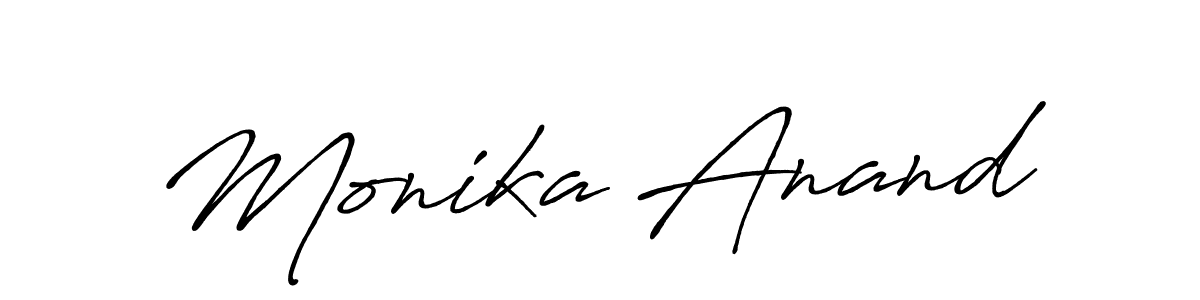 Make a beautiful signature design for name Monika Anand. With this signature (Antro_Vectra_Bolder) style, you can create a handwritten signature for free. Monika Anand signature style 7 images and pictures png