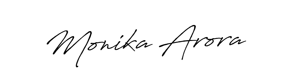 Design your own signature with our free online signature maker. With this signature software, you can create a handwritten (Antro_Vectra_Bolder) signature for name Monika Arora. Monika Arora signature style 7 images and pictures png