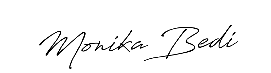 Antro_Vectra_Bolder is a professional signature style that is perfect for those who want to add a touch of class to their signature. It is also a great choice for those who want to make their signature more unique. Get Monika Bedi name to fancy signature for free. Monika Bedi signature style 7 images and pictures png