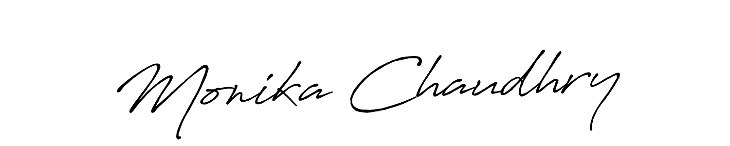 You should practise on your own different ways (Antro_Vectra_Bolder) to write your name (Monika Chaudhry) in signature. don't let someone else do it for you. Monika Chaudhry signature style 7 images and pictures png