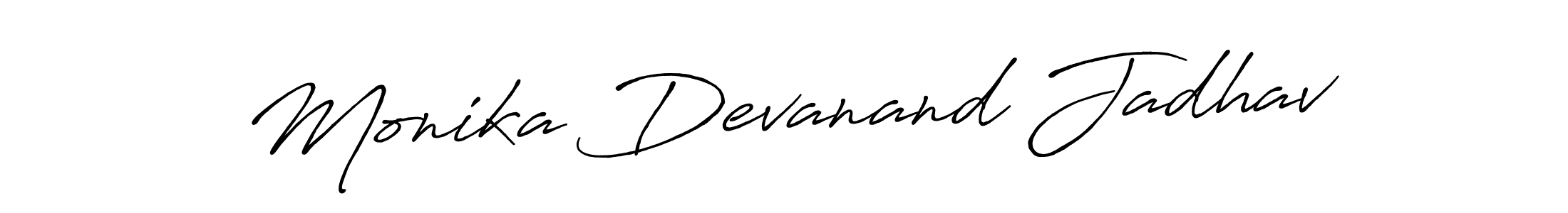 It looks lik you need a new signature style for name Monika Devanand Jadhav. Design unique handwritten (Antro_Vectra_Bolder) signature with our free signature maker in just a few clicks. Monika Devanand Jadhav signature style 7 images and pictures png